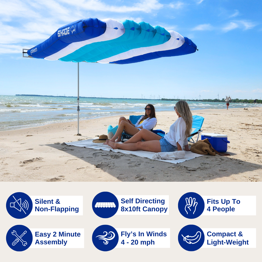 AeroShade beach setup lifestyle image