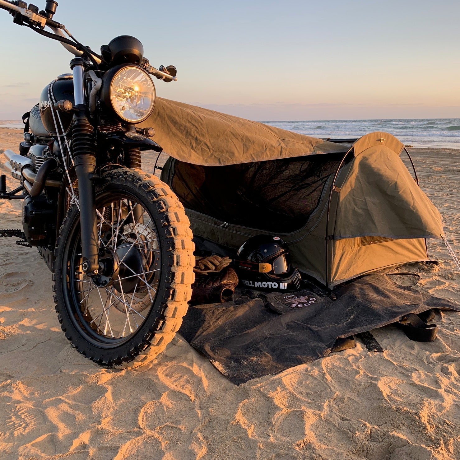 RoadNest Solo Canvas Moto Camp main product image